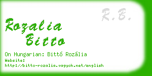 rozalia bitto business card